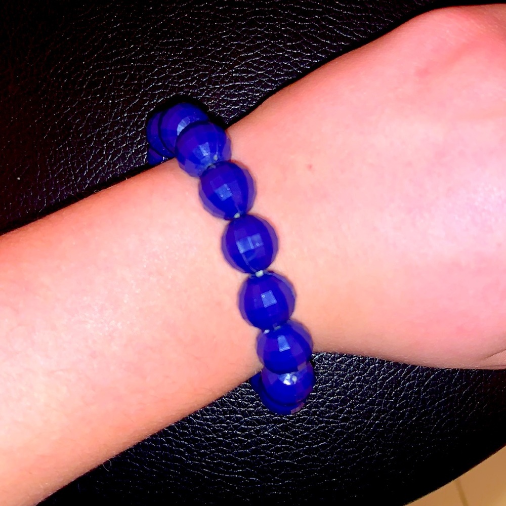 Blue chunky beaded elegant braclet - Picture 3 of 3